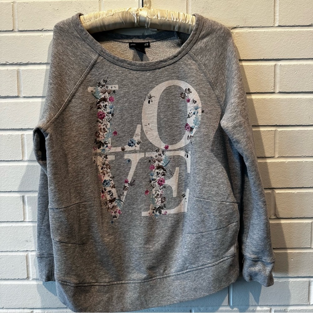 H&M maternity love sweatshirt